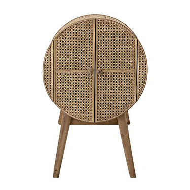 BLOOMINGVILLE Kabinett Otto, Farbe Natur, aus Rattan, Maße L51,5xH80xW28 cm, runde Form, Kommode, 82047912 im Sale